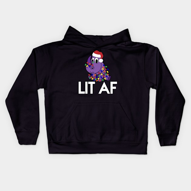 LTO Lit AF Twitch Logo Design Kids Hoodie by Wrathian